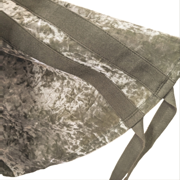 We Are Hah Velvet Olive Green Mini Dress...Size Small - Picture 5 of 11